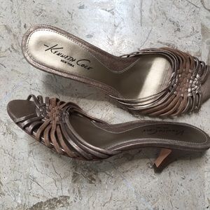 All Leather Kitten Heel Sandal Kenneth Cole Brazil